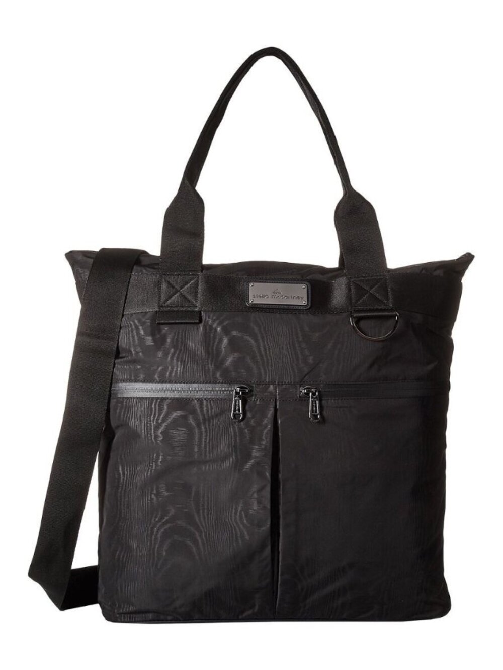 Stella Mccartney Adidas Black Tote Bag Pockets Shoulder Strap Sports Limited NEW